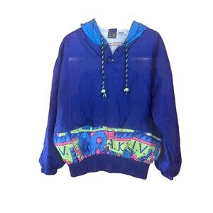 Vintage Gitano Pullover Jacket Size L Bright Activewear Retro